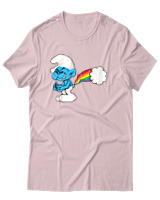 T-Shirt Unisex - Smurf Poop - Color Thumbnail Απαλό Ροζ