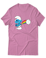 T-Shirt Unisex - Smurf Poop - Color Thumbnail Ροζ