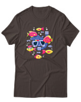 T-Shirt Αντρικό - Snorkel Fish - Color Thumbnail Καφέ
