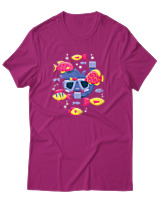 T-Shirt Αντρικό - Snorkel Fish - Color Thumbnail Φουξια