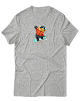 T-Shirt Αντρικό - Snowboard - Color Thumbnail Γκρι Μελανζέ