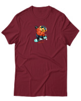 T-Shirt Αντρικό - Snowboard - Color Thumbnail Σκούρο Κόκκινο