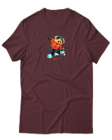 T-Shirt Αντρικό - Snowboard - Color Thumbnail Μπορντό