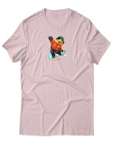 T-Shirt Αντρικό - Snowboard - Color Thumbnail Απαλό Ροζ