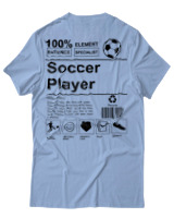 T-Shirt Αντρικό - Soccer Player - Color Thumbnail Γαλάζιο