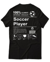 T-Shirt Αντρικό - Soccer Player - Color Thumbnail Μαύρο