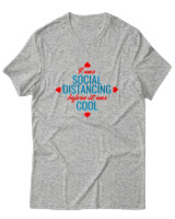 T-Shirt Αντρικό - Social Distance Cool - Color Thumbnail Γκρι Μελανζέ