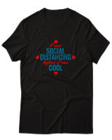 T-Shirt Αντρικό - Social Distance Cool - Color Thumbnail Μαύρο