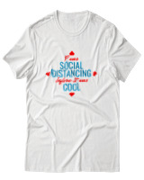 T-Shirt Αντρικό - Social Distance Cool - Color Thumbnail Άσπρο