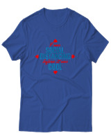 T-Shirt Αντρικό - Social Distance Cool - Color Thumbnail Μπλε Ρουά