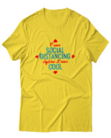 T-Shirt Αντρικό - Social Distance Cool - Color Thumbnail Χρυσό Κίτρινο