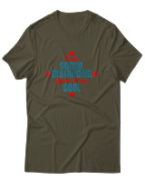 T-Shirt Αντρικό - Social Distance Cool - Color Thumbnail Χακί
