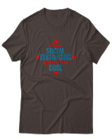 T-Shirt Αντρικό - Social Distance Cool - Color Thumbnail Καφέ