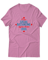 T-Shirt Αντρικό - Social Distance Cool - Color Thumbnail Ροζ