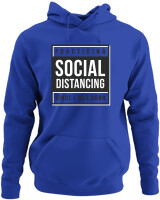 Φούτερ με κουκούλα - Social Distance - Color Thumbnail Μπλε Ρουά