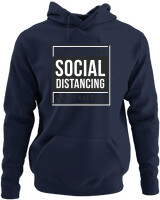 Φούτερ με κουκούλα - Social Distance - Color Thumbnail Navy Blue