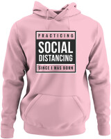 Φούτερ με κουκούλα - Social Distance - Color Thumbnail Pink