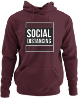 Φούτερ με κουκούλα - Social Distance - Color Thumbnail Marron