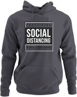 Φούτερ με κουκούλα - Social Distance - Color Thumbnail Ανθρακί