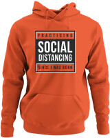 Φούτερ με κουκούλα - Social Distance - Color Thumbnail Orange