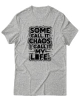 T-Shirt Unisex - Some Chaos - Color Thumbnail Γκρι Μελανζέ