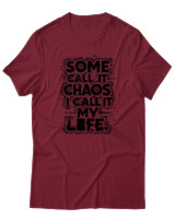 T-Shirt Unisex - Some Chaos - Color Thumbnail Σκούρο Κόκκινο