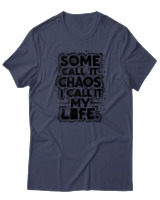 T-Shirt Unisex - Some Chaos - Color Thumbnail Μπλε Γκρι