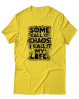 T-Shirt Unisex - Some Chaos - Color Thumbnail Χρυσό Κίτρινο