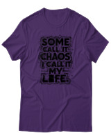 T-Shirt Unisex - Some Chaos - Color Thumbnail Σκούρο Μωβ
