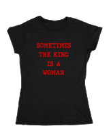 Κοριτσίστικο Κοντομανικο Παιδικό - Sometimes The King Is A Woman - Color Thumbnail Μαύρο
