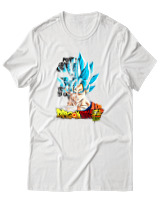 T-Shirt Unisex - Son Goku - Color Thumbnail Άσπρο