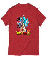 T-Shirt Unisex - Son Goku - Color Thumbnail Κόκκινο