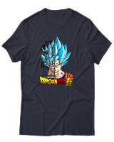 T-Shirt Unisex - Son Goku - Color Thumbnail Σκούρο Μπλε