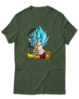 T-Shirt Unisex - Son Goku - Color Thumbnail Κυπαρισσί
