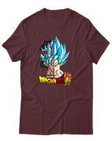 T-Shirt Unisex - Son Goku - Color Thumbnail Μπορντό