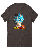 T-Shirt Unisex - Son Goku - Color Thumbnail Καφέ