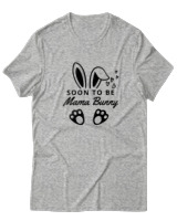 T-Shirt  Γυναικείο - Soon To Be Mama - Color Thumbnail Γκρί Μελανζέ