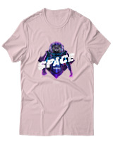 T-Shirt Αντρικό - Space Cat Astronaut - Color Thumbnail Απαλό Ροζ