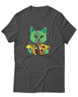 T-Shirt Αντρικό - Space Cat Hungry - Color Thumbnail Ανθρακί