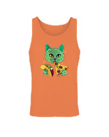 Αμάνικο Μπλουζάκι Αντρικό - Space Cat Hungry - Color Thumbnail Peach