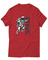 T-Shirt Αντρικό - Space Explore - Color Thumbnail Κόκκινο