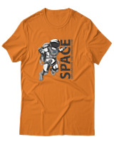 T-Shirt Αντρικό - Space Explore - Color Thumbnail Πορτοκαλί