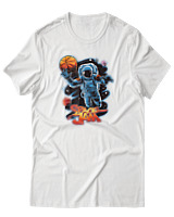 T-Shirt Αντρικό - Space Jam - Color Thumbnail Άσπρο