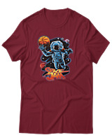 T-Shirt Αντρικό - Space Jam - Color Thumbnail Σκούρο Κόκκινο