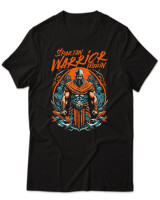 T-Shirt Unisex - Spartan Warrior - Color Thumbnail Μαύρο