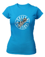 T-Shirt Στενή Γραμμή Γυναικείο - Speed We Trust - Color Thumbnail Τιρκουάζ