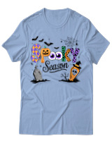 T-Shirt Unisex - Spooky Season - Color Thumbnail Γαλάζιο