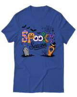 T-Shirt Unisex - Spooky Season - Color Thumbnail Μπλε Ρουά