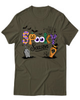 T-Shirt Unisex - Spooky Season - Color Thumbnail Χακί