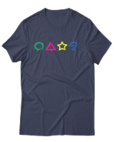 T-Shirt Αντρικό - Squid Symbols - Color Thumbnail Μπλε Γκρι